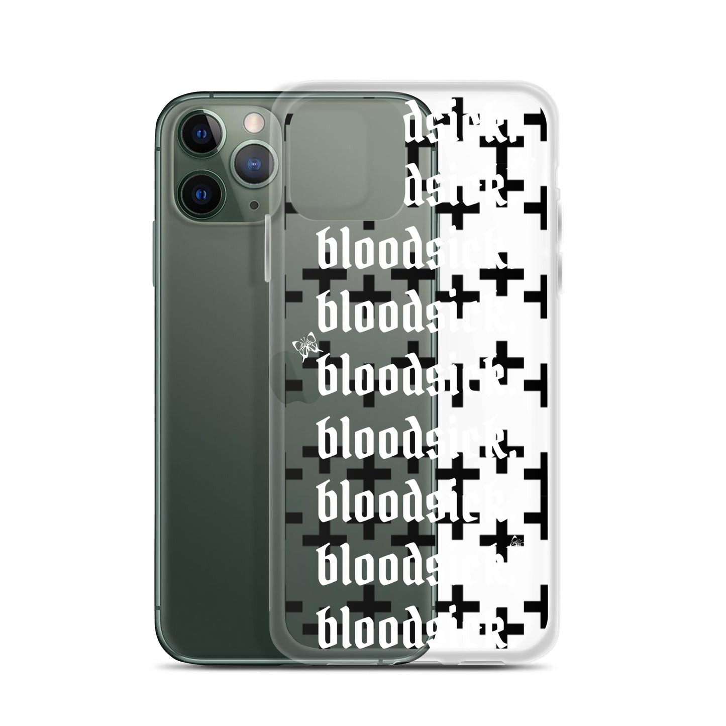 bloodsick. - Cross - Clear iPhone Case