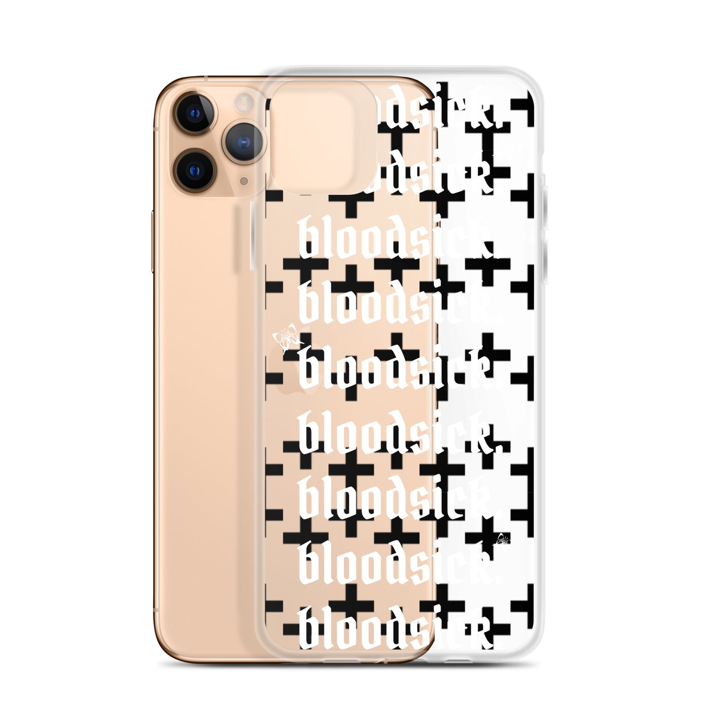 bloodsick. - Cross - Clear iPhone Case