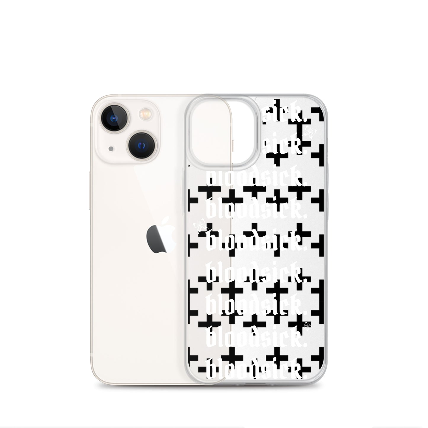bloodsick. - Cross - Clear iPhone Case