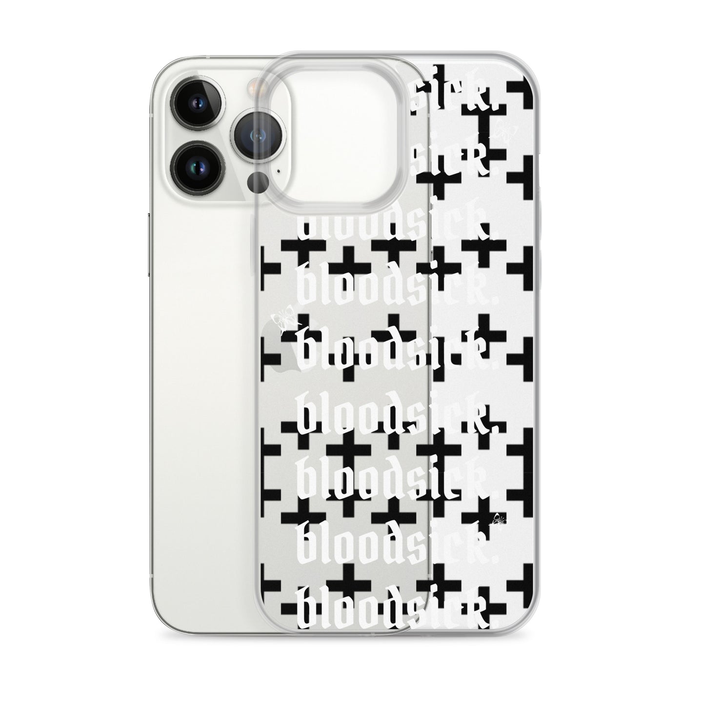 bloodsick. - Cross - Clear iPhone Case