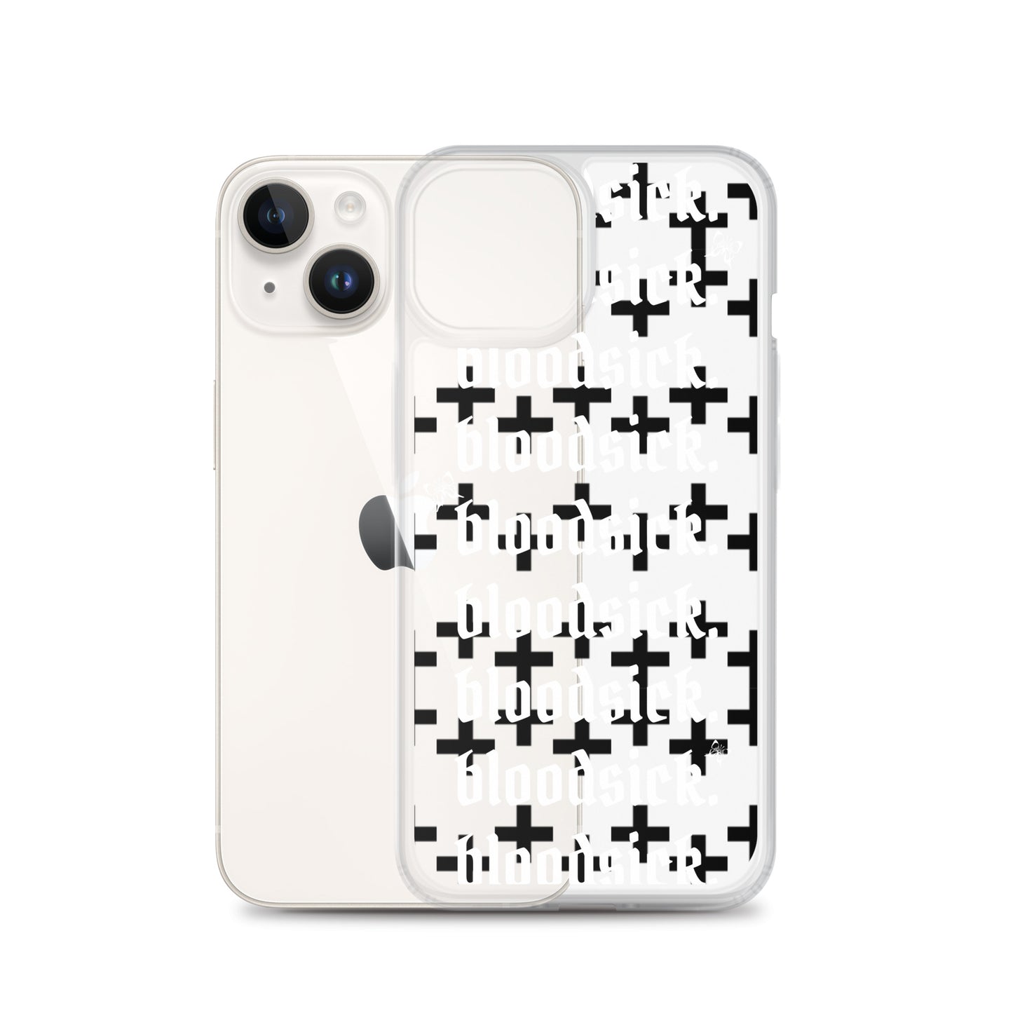 bloodsick. - Cross - Clear iPhone Case