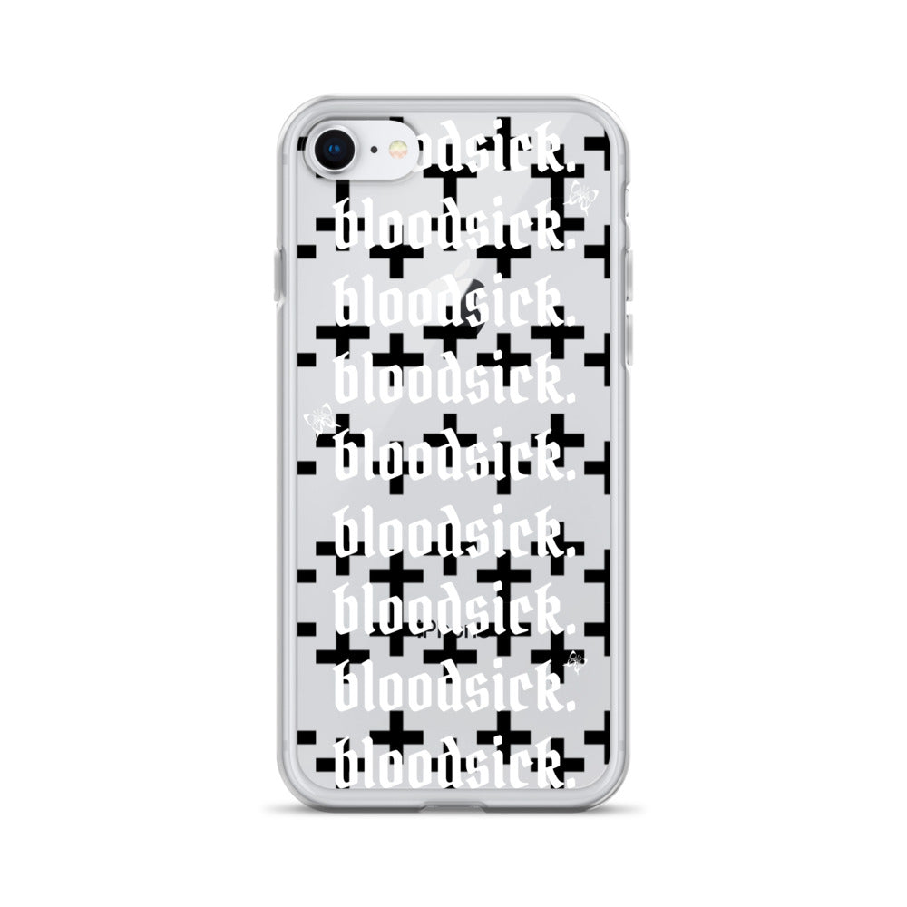 bloodsick. - Cross - Clear iPhone Case