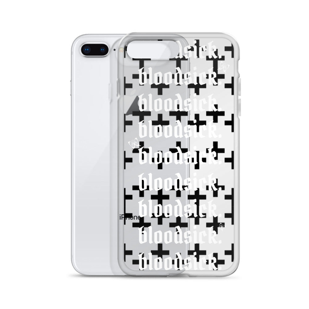 bloodsick. - Cross - Clear iPhone Case