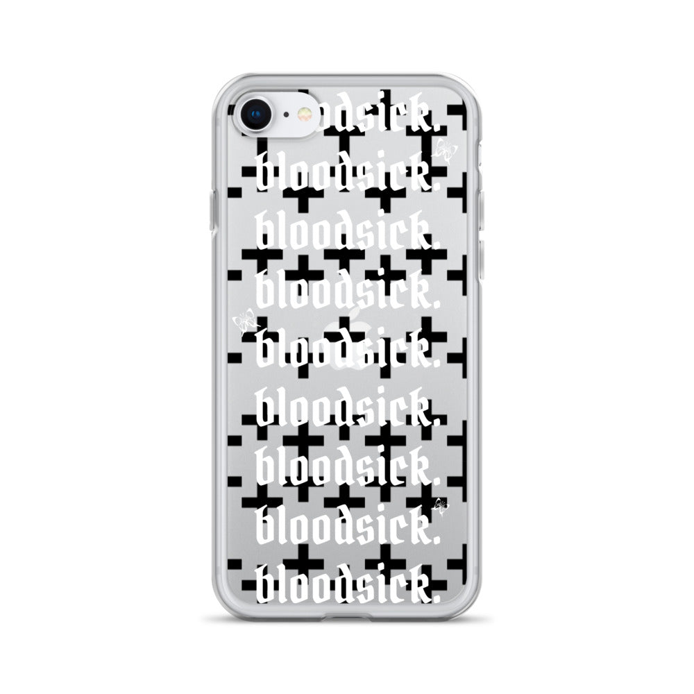 bloodsick. - Cross - Clear iPhone Case