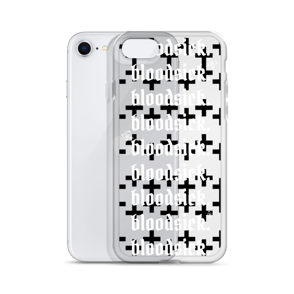 bloodsick. - Cross - Clear iPhone Case