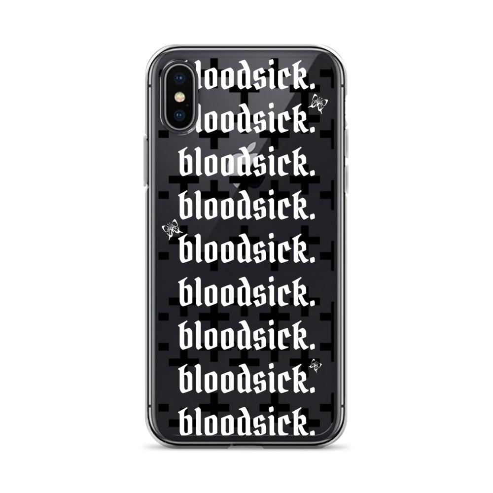 bloodsick. - Cross - Clear iPhone Case