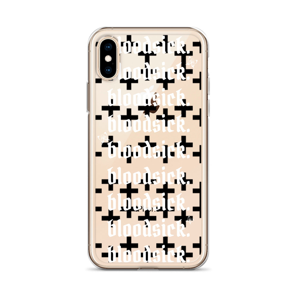 bloodsick. - Cross - Clear iPhone Case