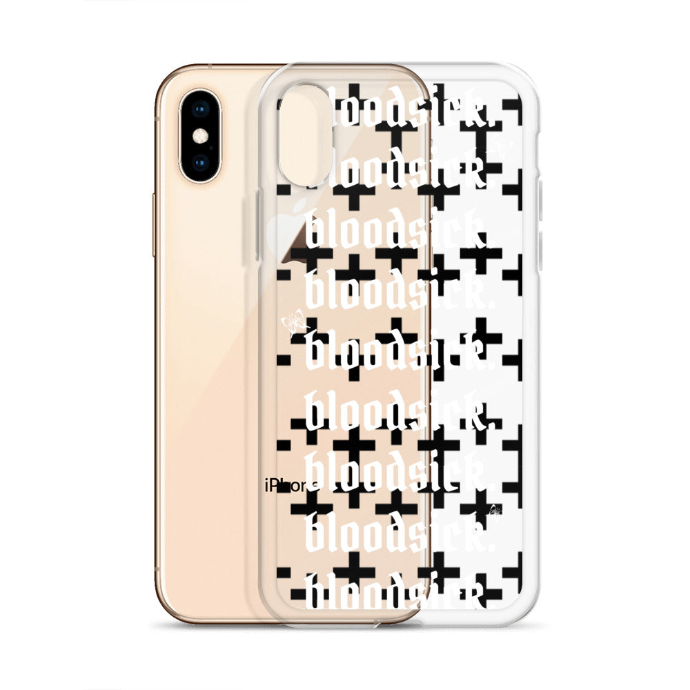 bloodsick. - Cross - Clear iPhone Case