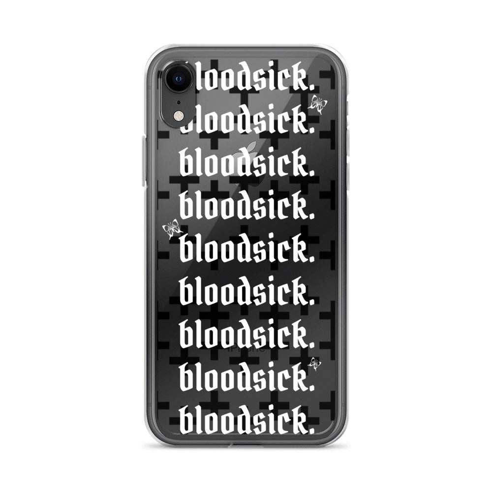 bloodsick. - Cross - Clear iPhone Case
