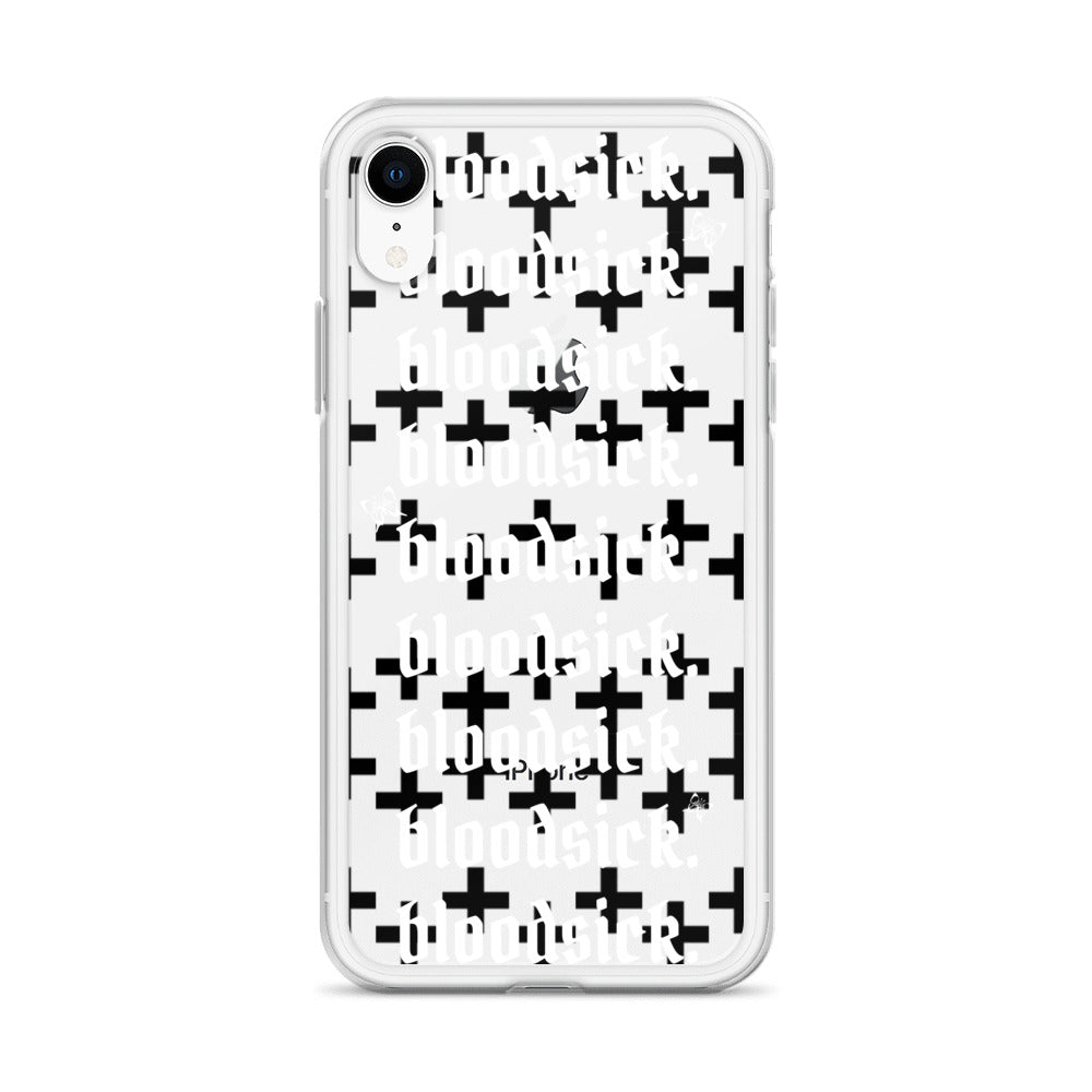 bloodsick. - Cross - Clear iPhone Case