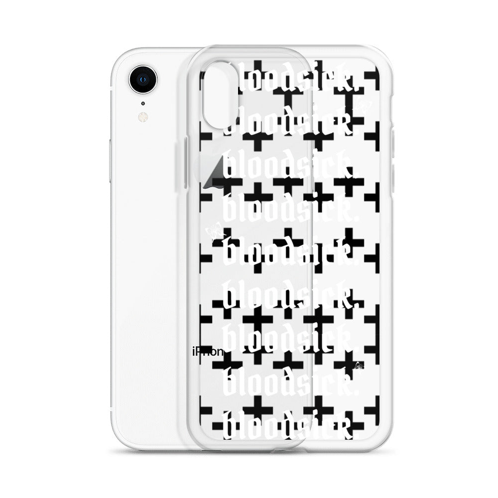 bloodsick. - Cross - Clear iPhone Case