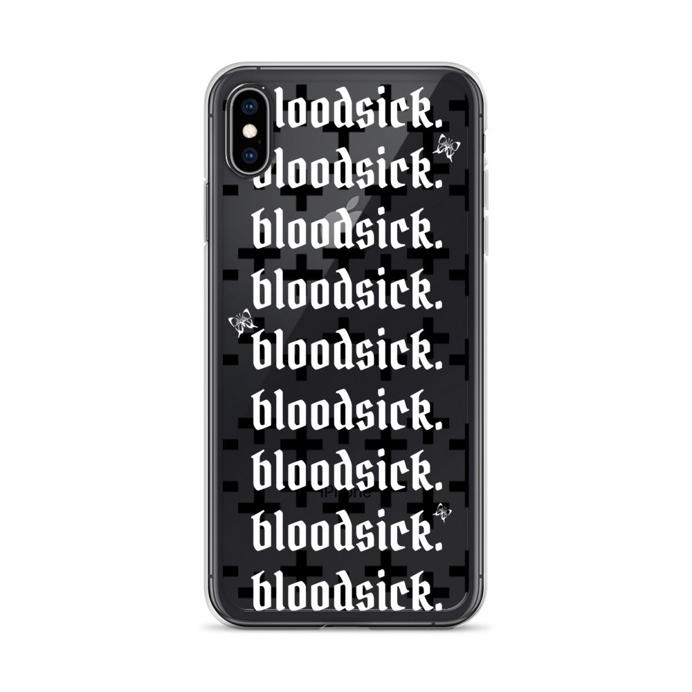 bloodsick. - Cross - Clear iPhone Case