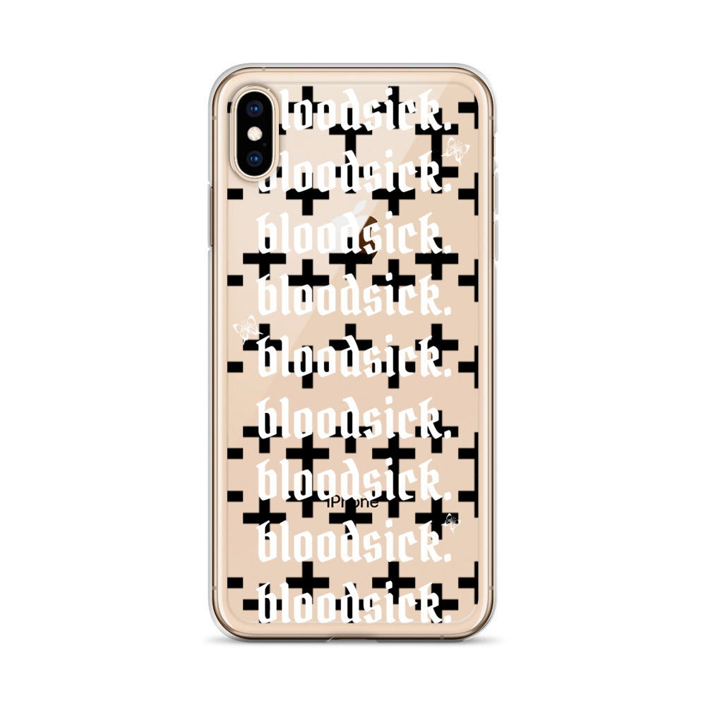 bloodsick. - Cross - Clear iPhone Case