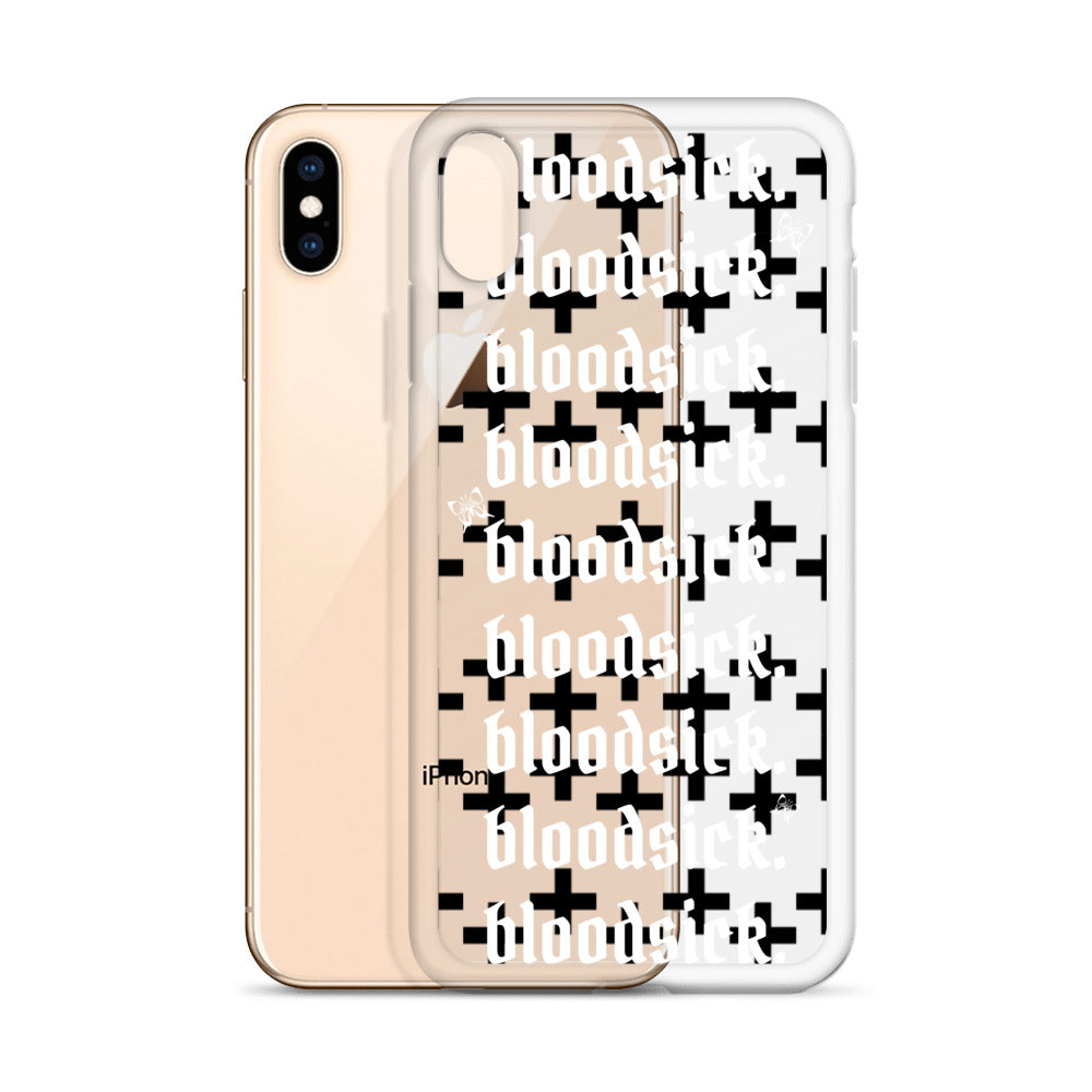 bloodsick. - Cross - Clear iPhone Case