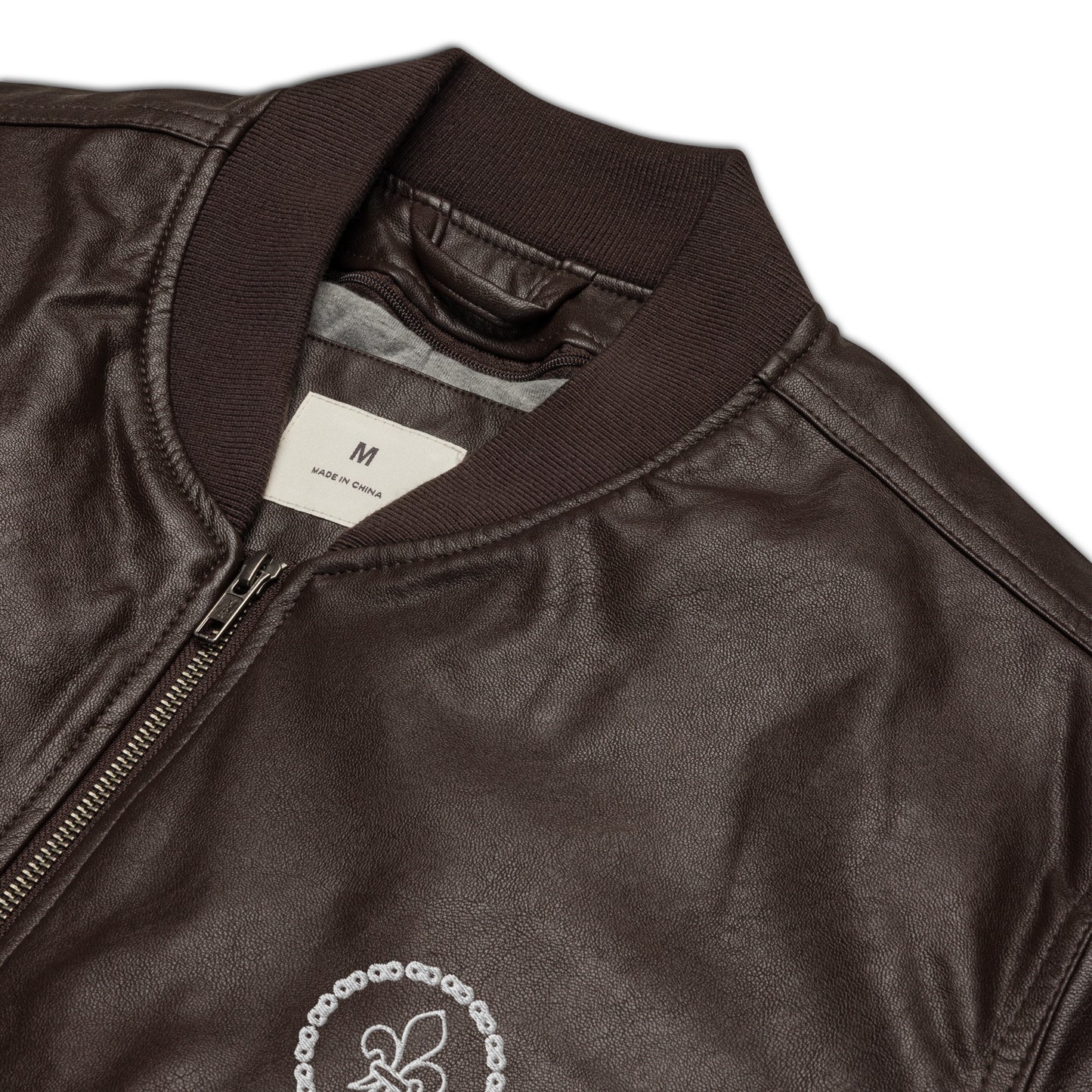 Limited Edition "bloodsick." Faux Leather Bomber Jacket