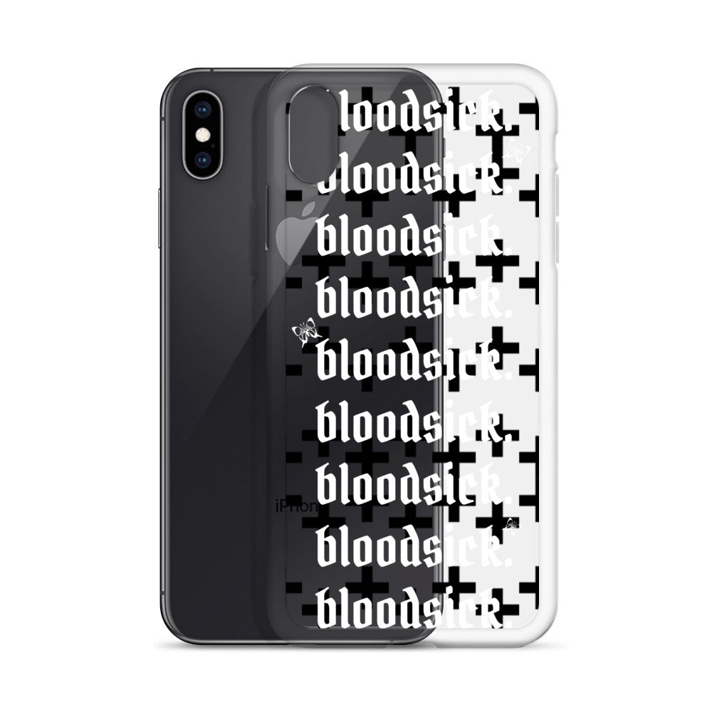 bloodsick. - Cross - Clear iPhone Case